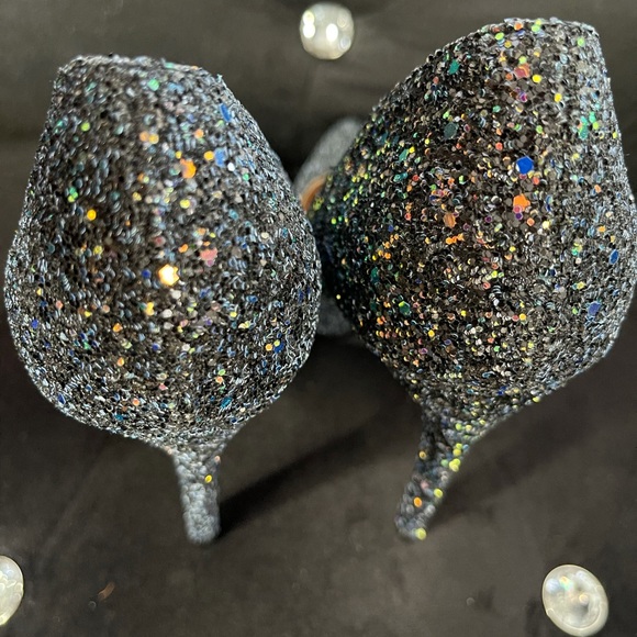 Black Multi Color Sequence Heels - Picture 4 of 4